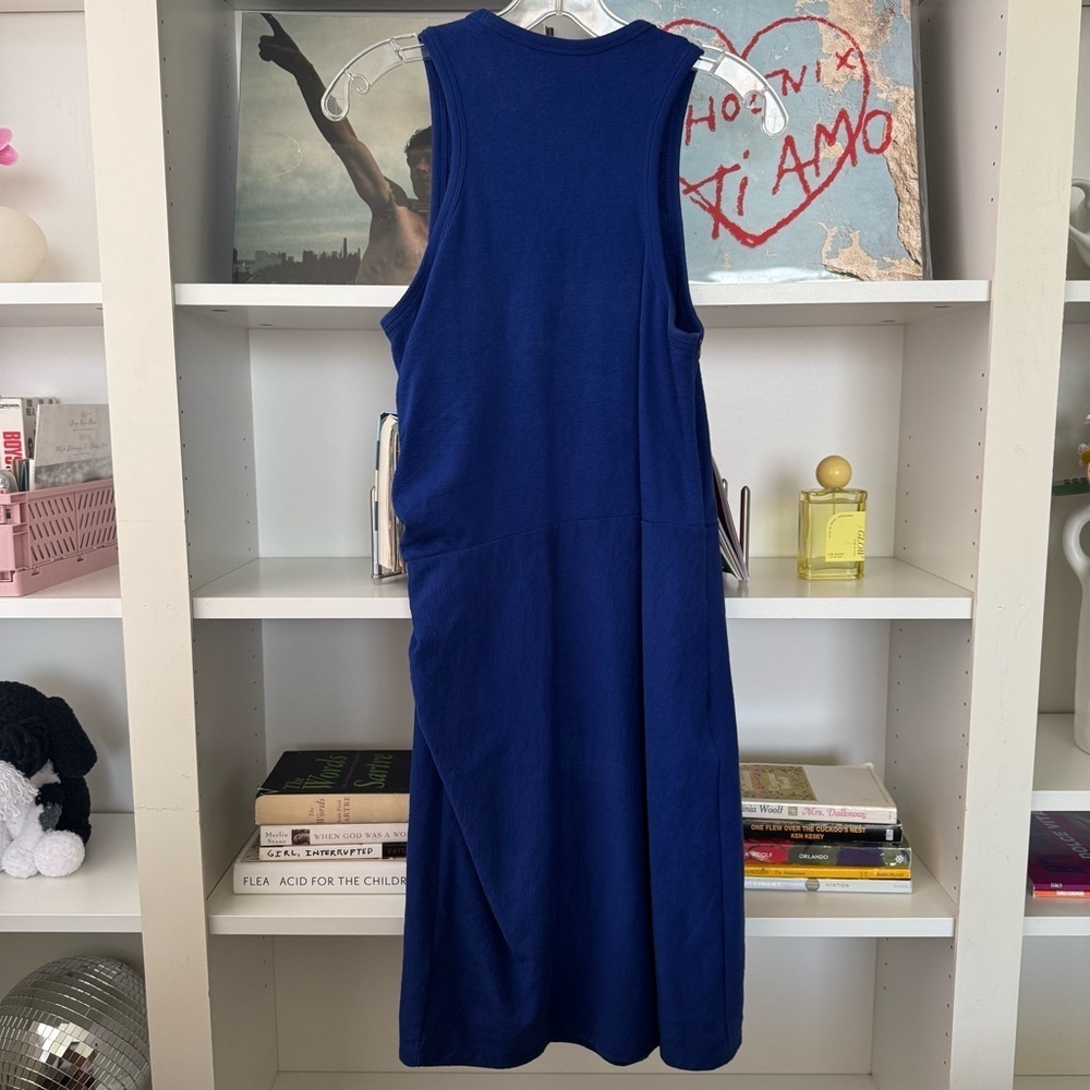 TED BAKER Blue Livviaa Knotted Cotton-jersey Mini Dress - Picture 5 of 5